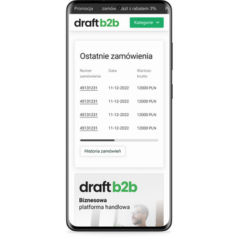 Platforma B2B – historia zamówień i szybkie ponowienie zakupu w panelu klienta