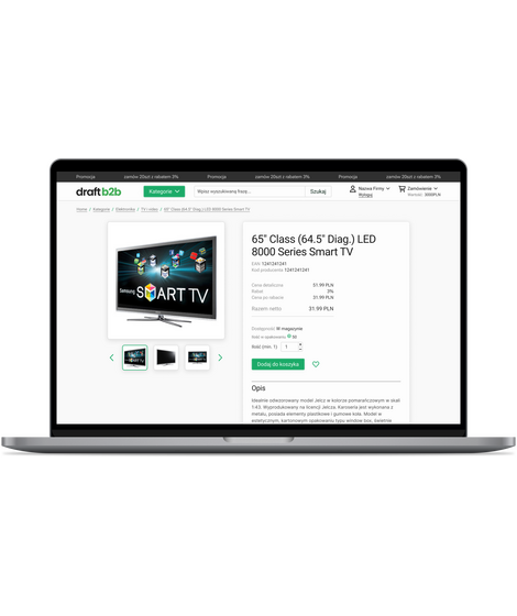 System B2B – lista produktów z indywidualnymi cenami i rabatami dla klienta hurtowego